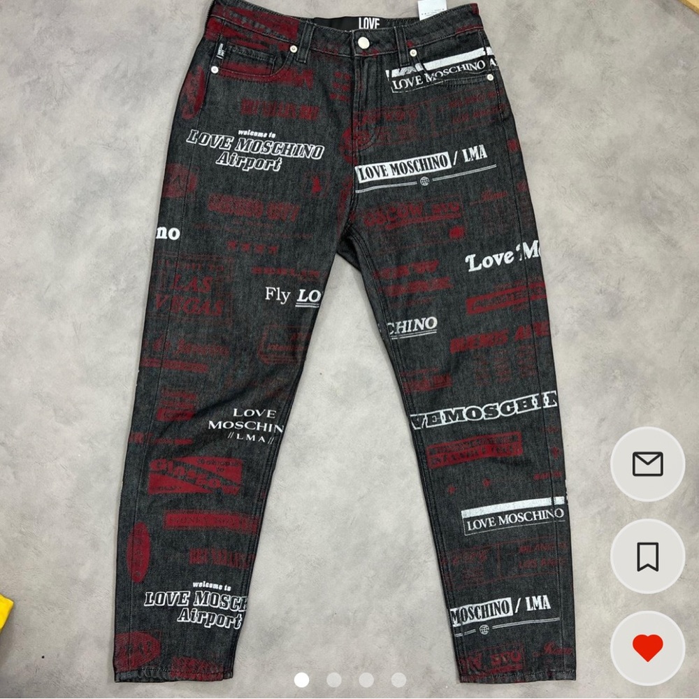 Love Moschino Vintage Authentic Designer Logo Monogram Jeans